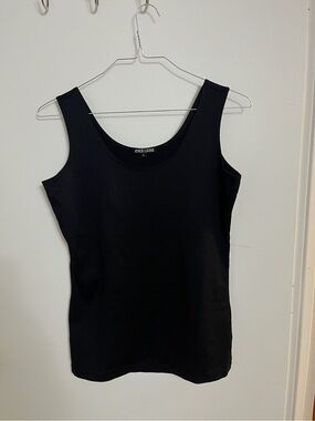 Anne Klein Black Scoop Tank — Sleek Everyday Layering Top